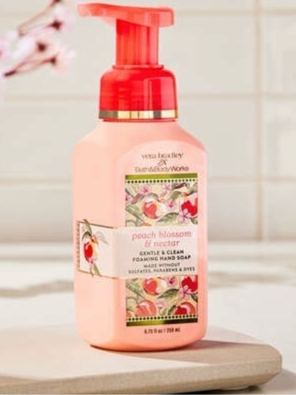 Vera Bradley Peach Blossom Foaming Hand Soap Bath & Body Works Collab